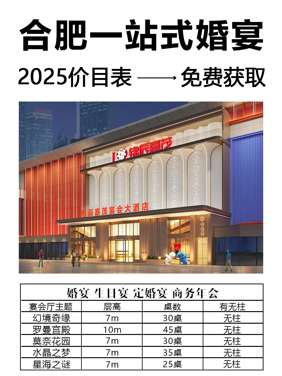 8500平5個(gè)廳！合肥綜合性宴會(huì)酒店【錦辰嘉茂】